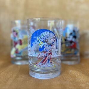 Disney Sorcerer Mickey Glass Set - Blue and Red Accents